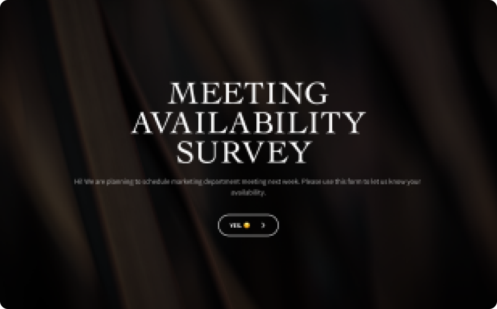 Meeting Availability Survey Template Know Employee Availability For 